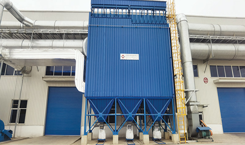 Bag dedusting system for melting furnace